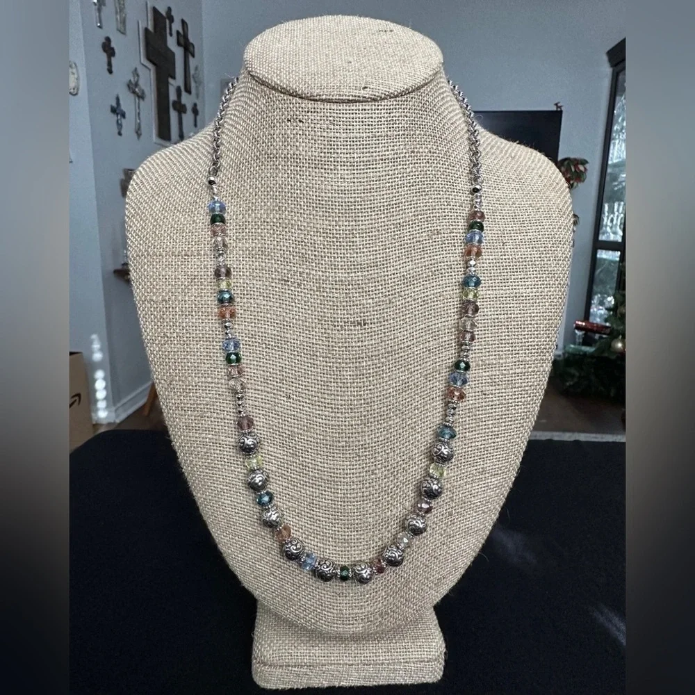 Brighton Latika Multicolored Swarovski Crystal Beaded Rare Necklace Retired - Picture 2 of 4